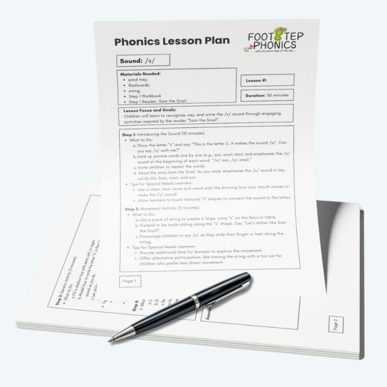 Comprehensive Phonics Lesson Plans - Footstep Phonics - FootStep Phonics